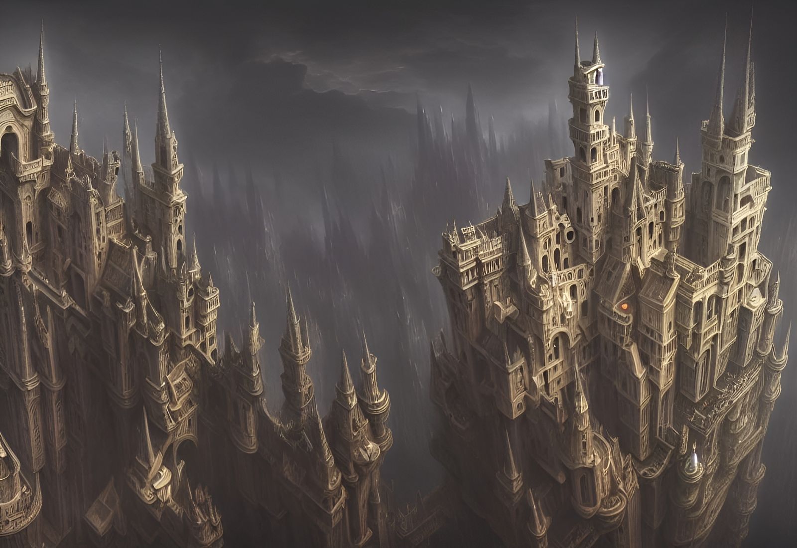 Epic Anguish Castle Inspired by Gaudí and Escher