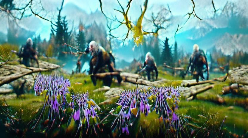 Leshen in Witcher Battle: A24 Film Aesthetic