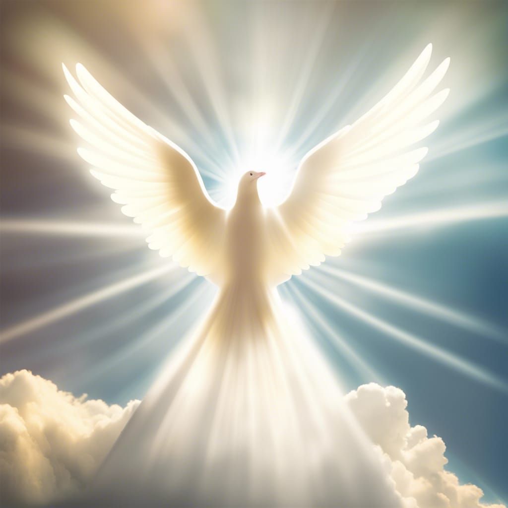 Ethereal Holy Spirit in Divine Sunshine