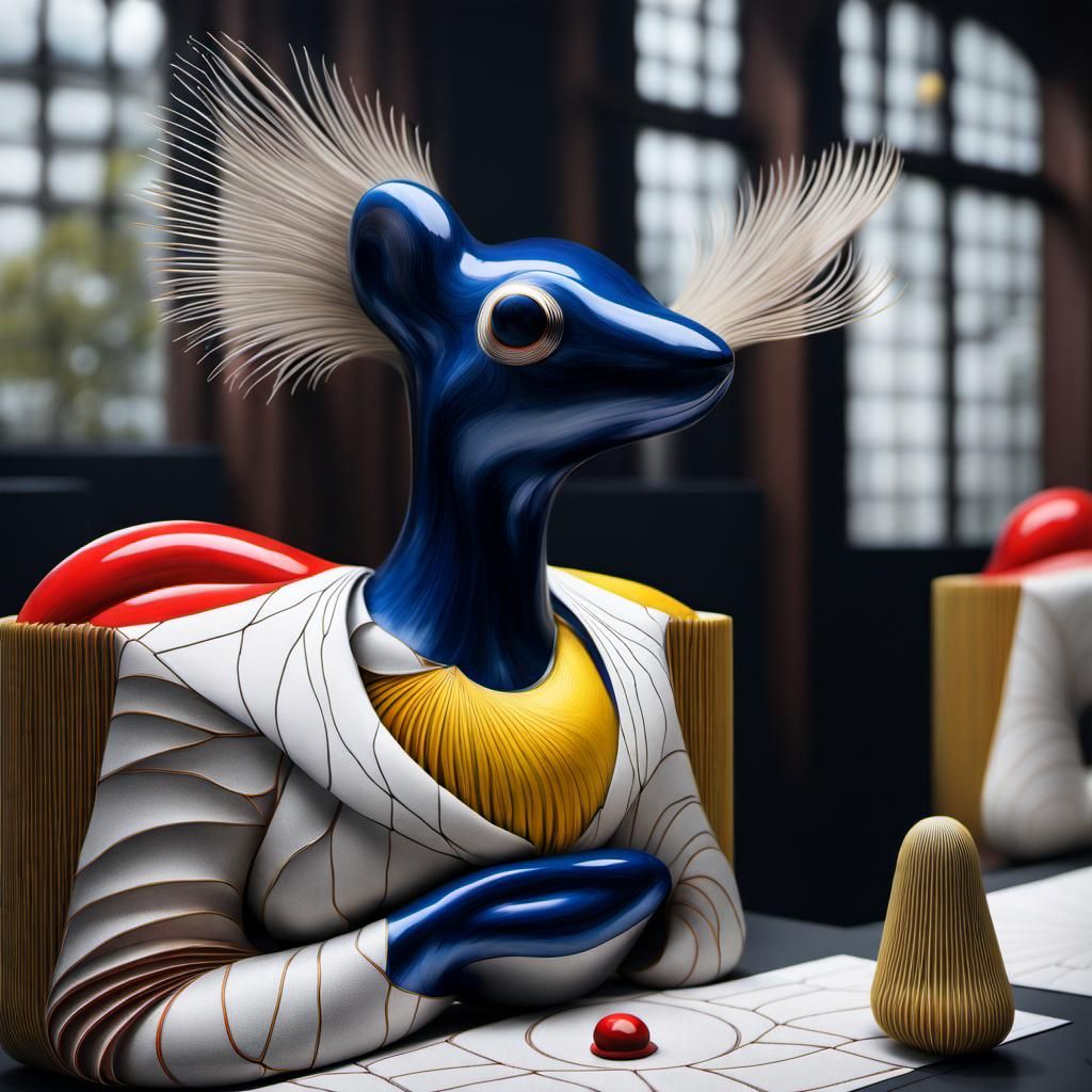 Abstract Angular Painting in Chromatic Maximalist Style