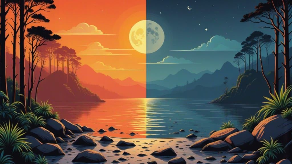 The sun shouts fire,
The moon whispers cool