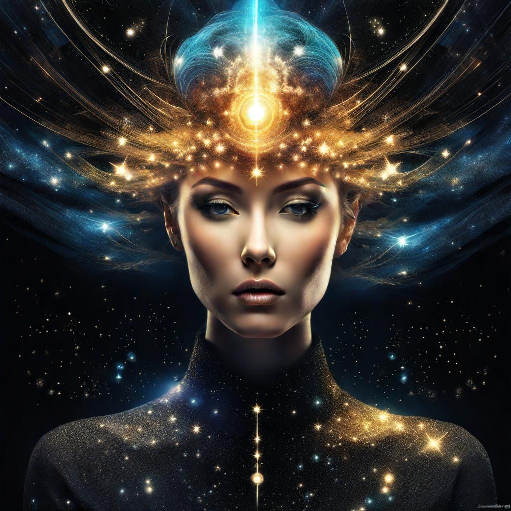 Explosion of Creativity: Swirling Galaxies and Stars