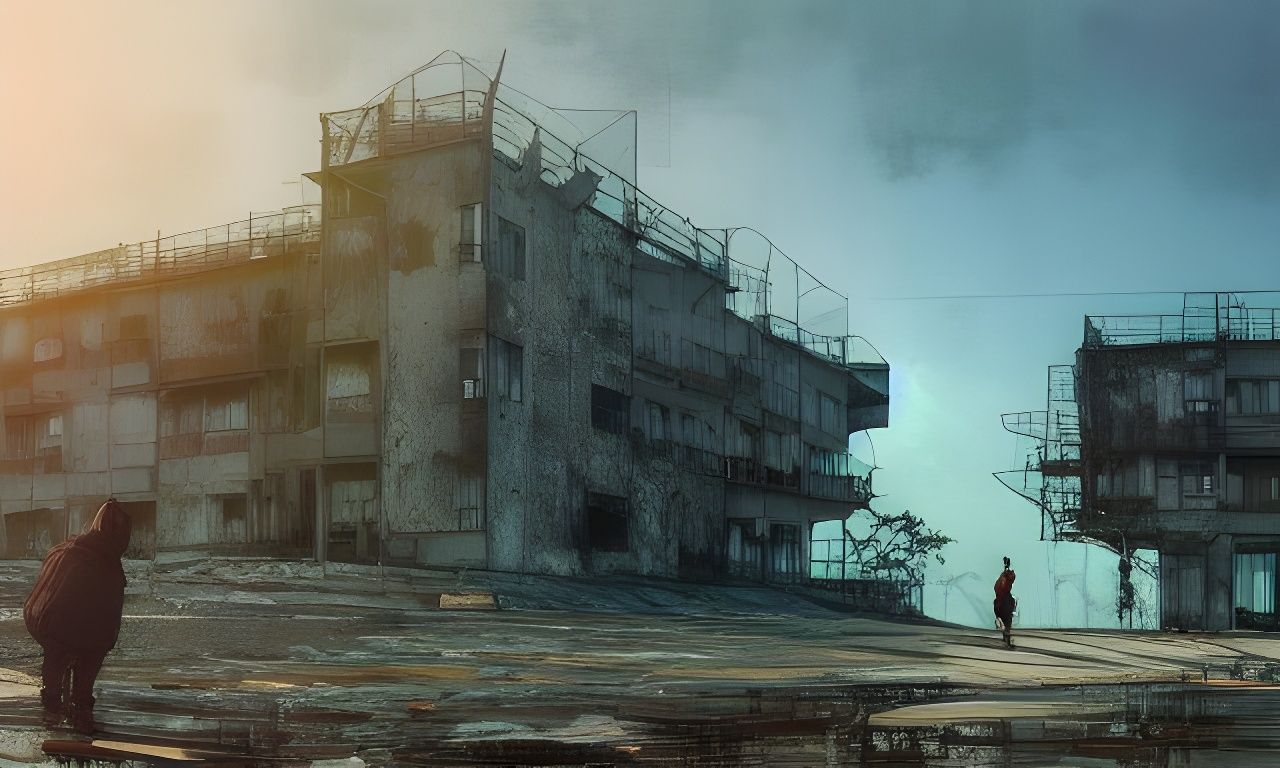 Boys at the Abandoned Orphanage: Sinister Digital Art