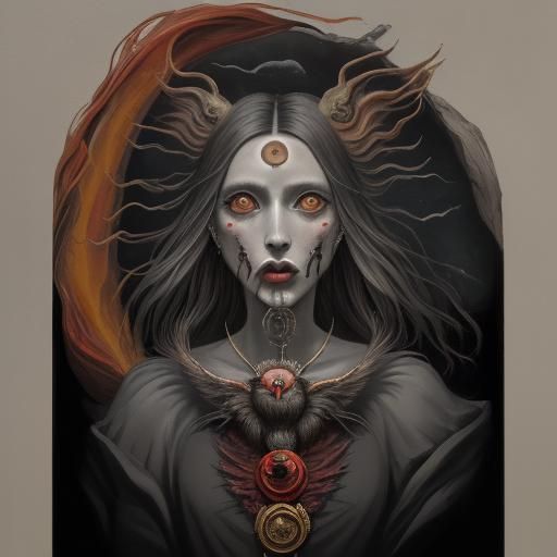 Surrealist Landscape Expressing Grief, as Oil Painting