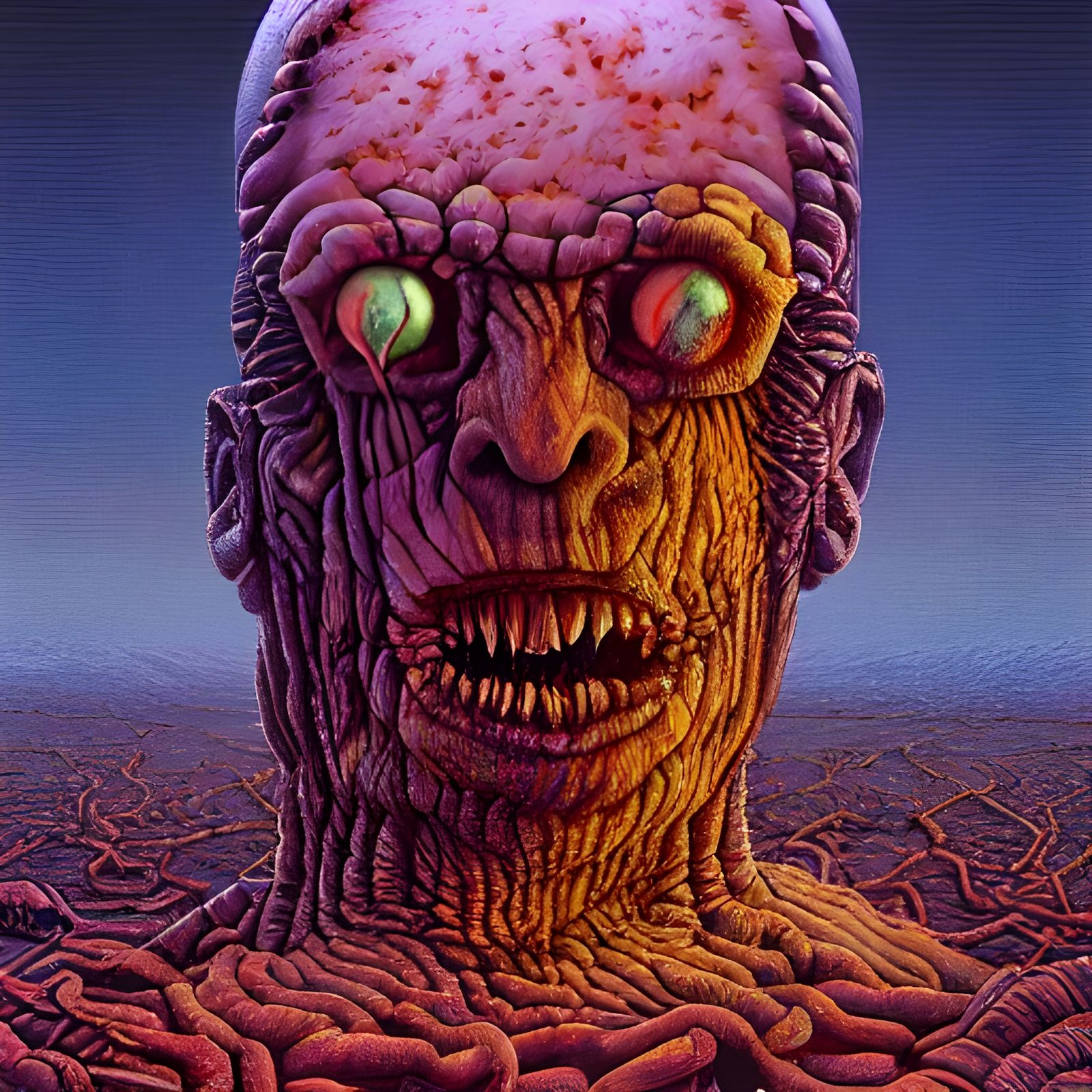 Colorful Doppelganger Nightmare in Photorealistic 8k