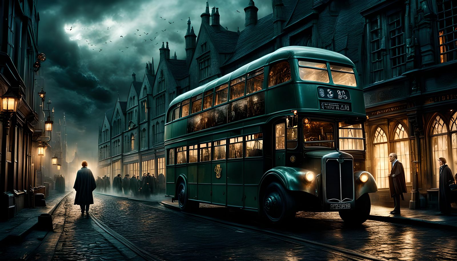 Harry Potter Enters a Sinister Bus: Photorealistic Digital A...