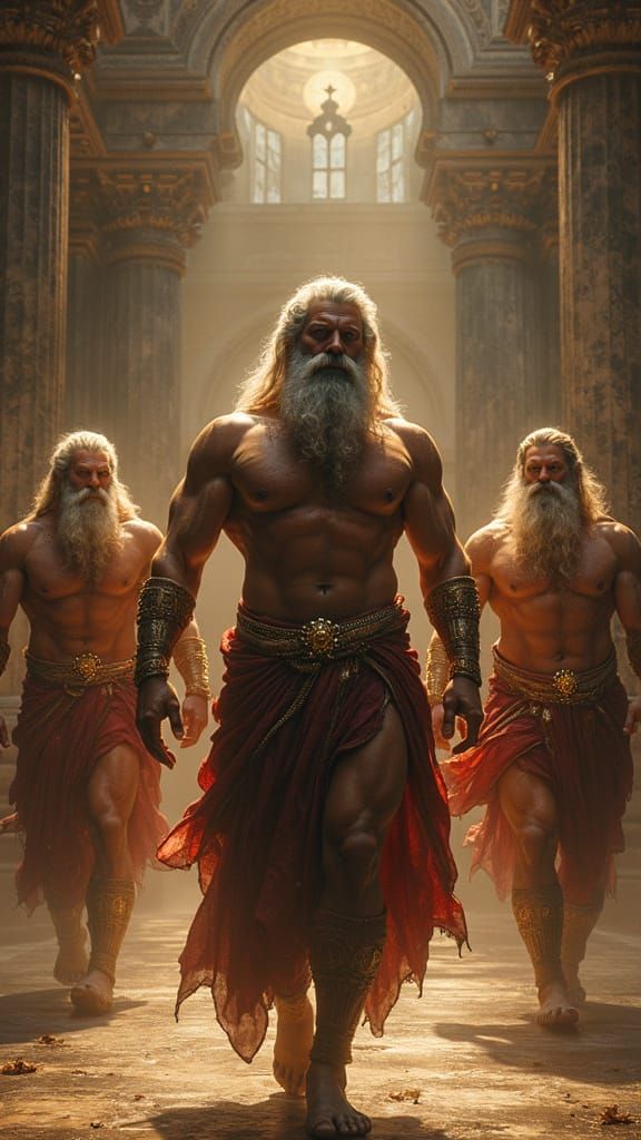 Greek Gods Clash in Ancient Temple