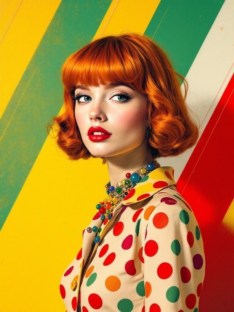 Lithuanian Woman in Pop Art Style