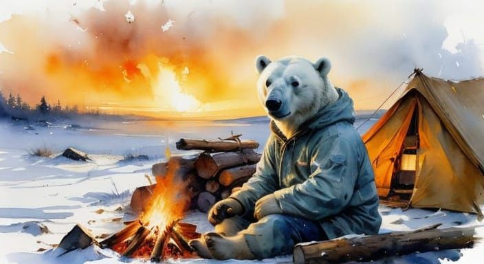 Winter Wonderland in Vibrant Digital Art