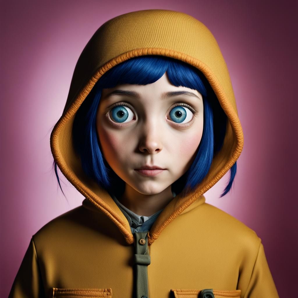 Coraline Characters as Realistic Professional Portrait