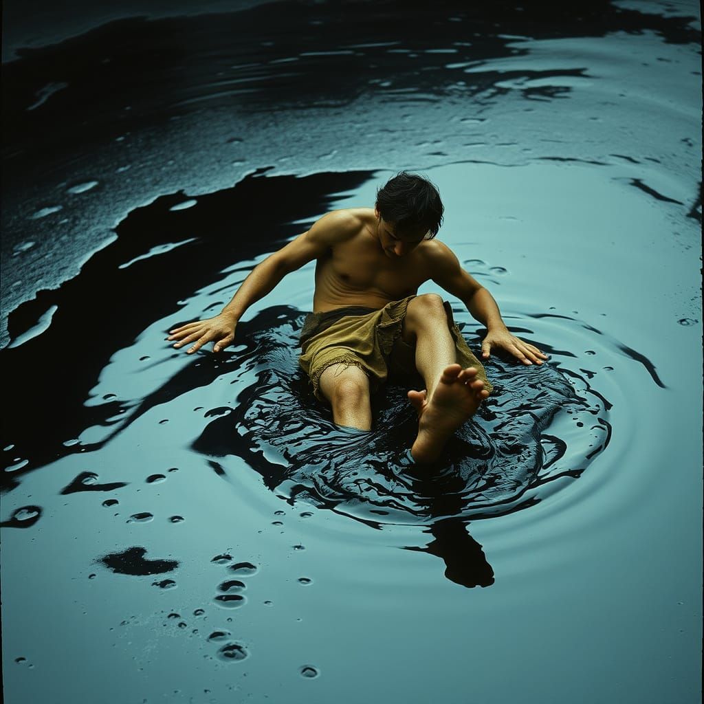 Surreal Prison in Dark, Sticky Tar