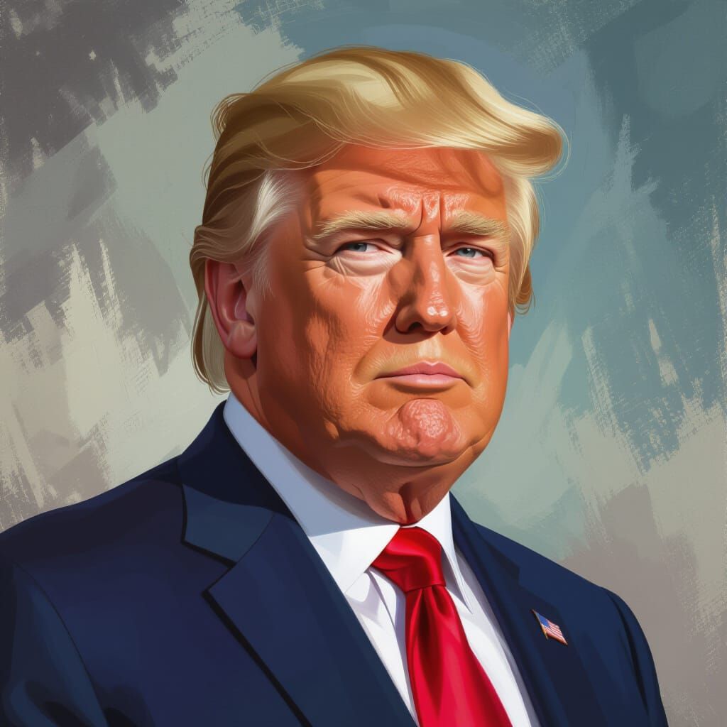 Donald Trump Portrait in Art Nouveau Style
