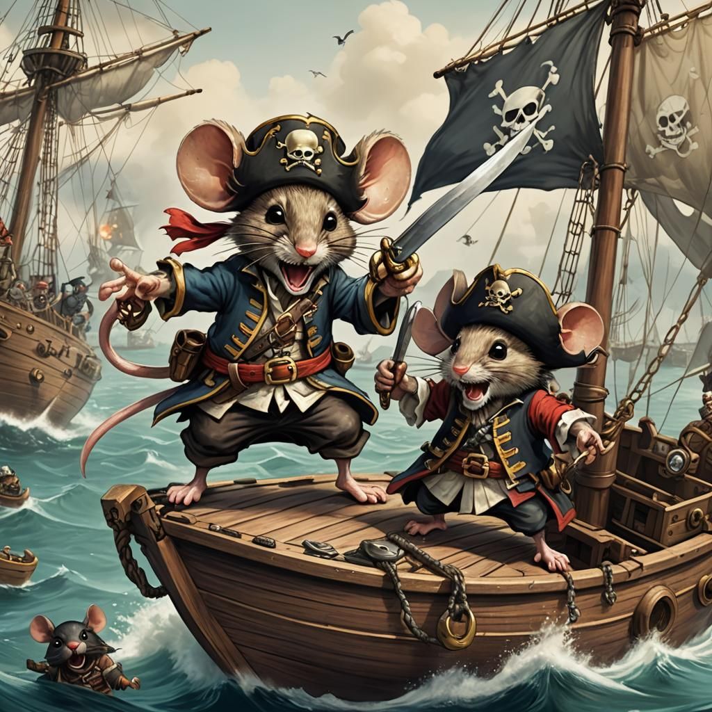 Pirate Mouse in Epic Boat Battle