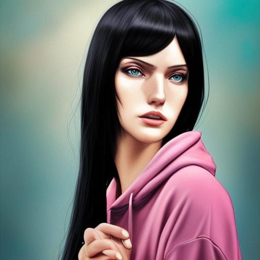 Elegant Portrait of a Woman in Art Nouveau Style