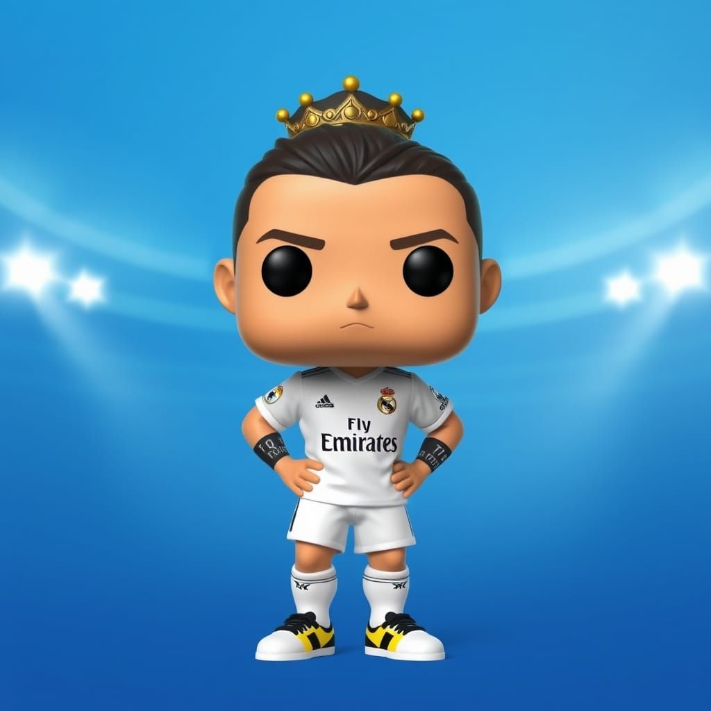 Cristiano Ronaldo as Funko Pop! in Real Madrid Jersey with V...