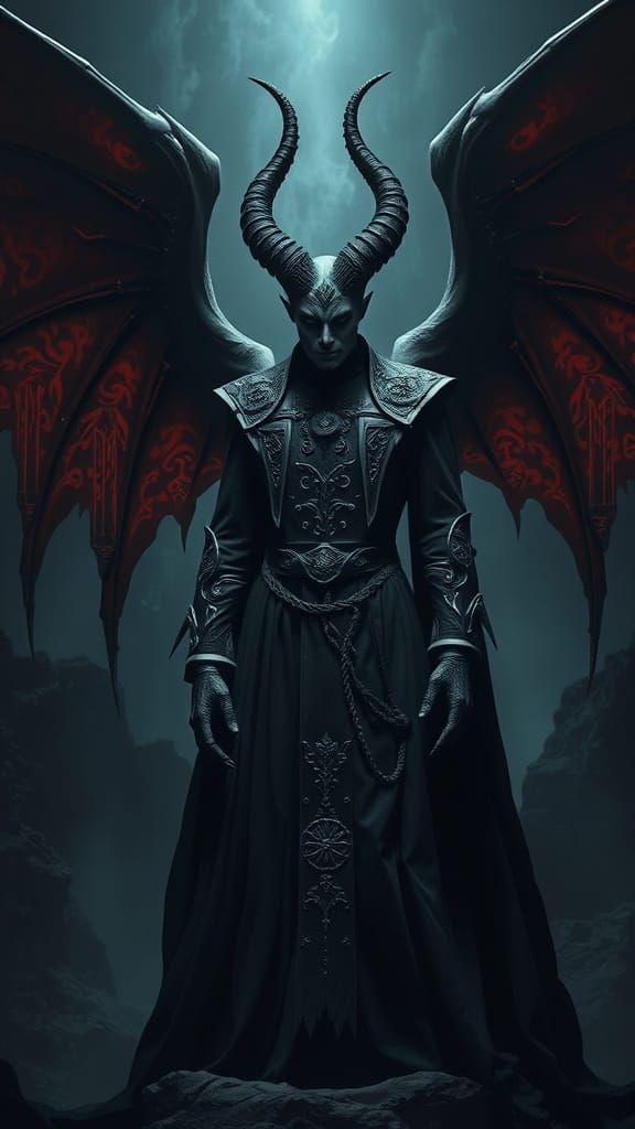 Lucifer in Dark Mystical Gothic Surrealism