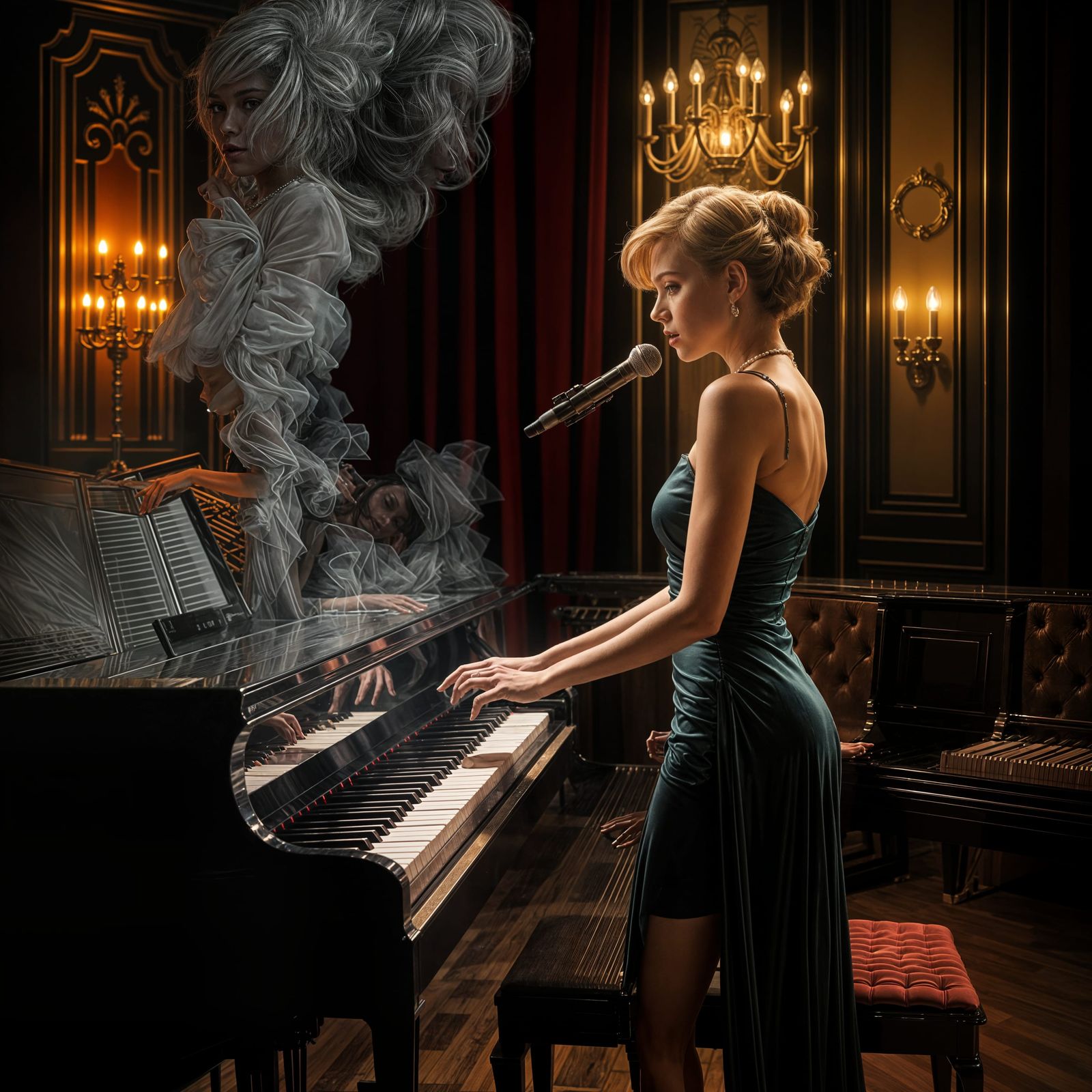 Sultry Singer Performs at Nightclub