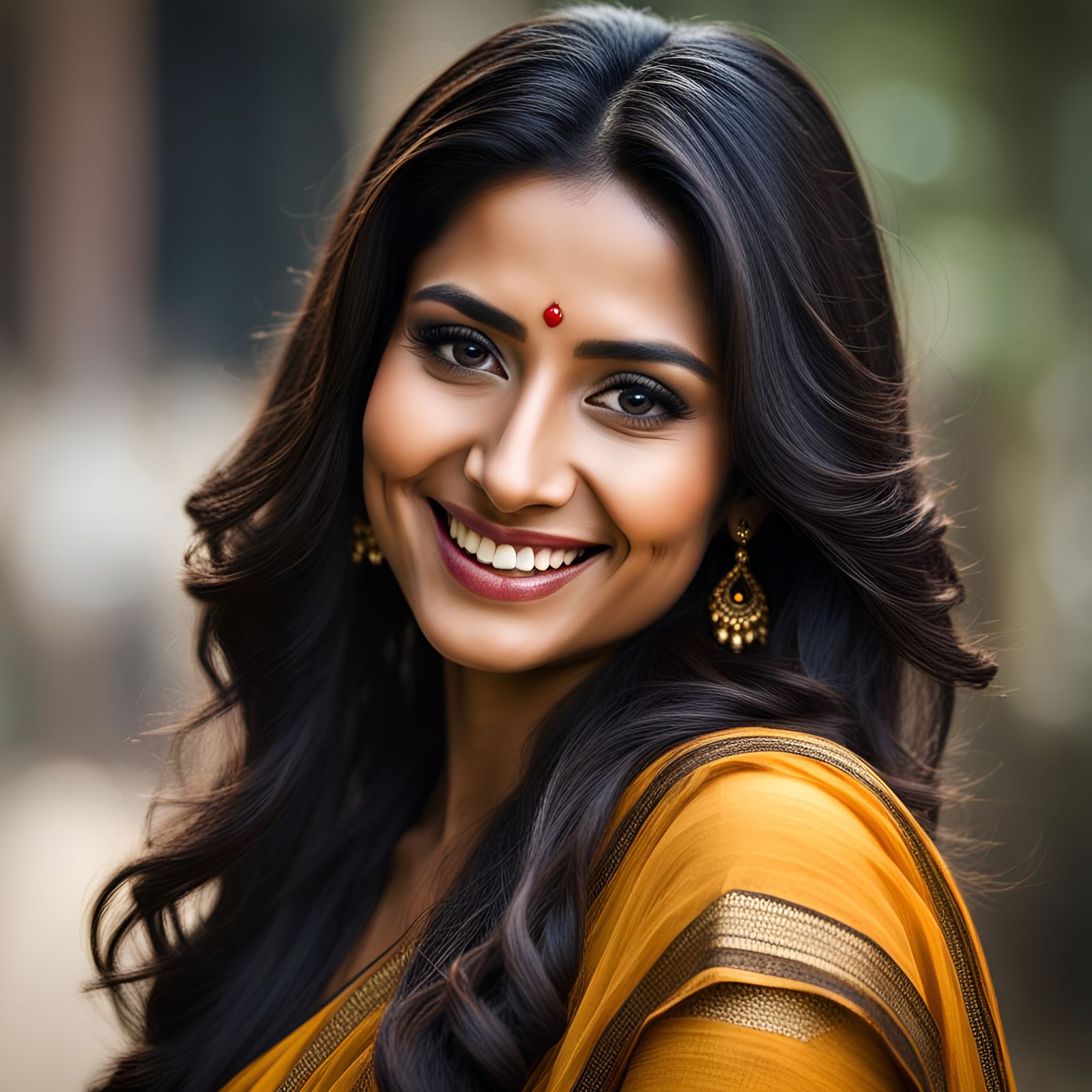 Beautiful Bengali Woman Portrait, Realistic Image