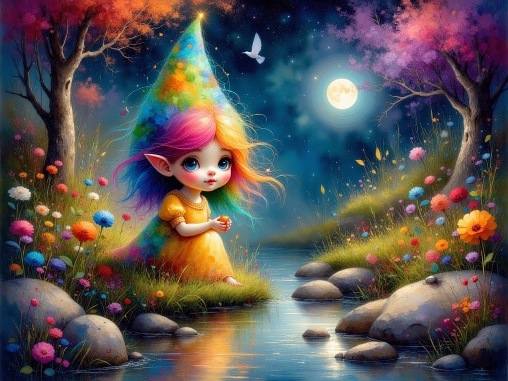 Cute Ethereal Troll Girl by Fantasy Brook