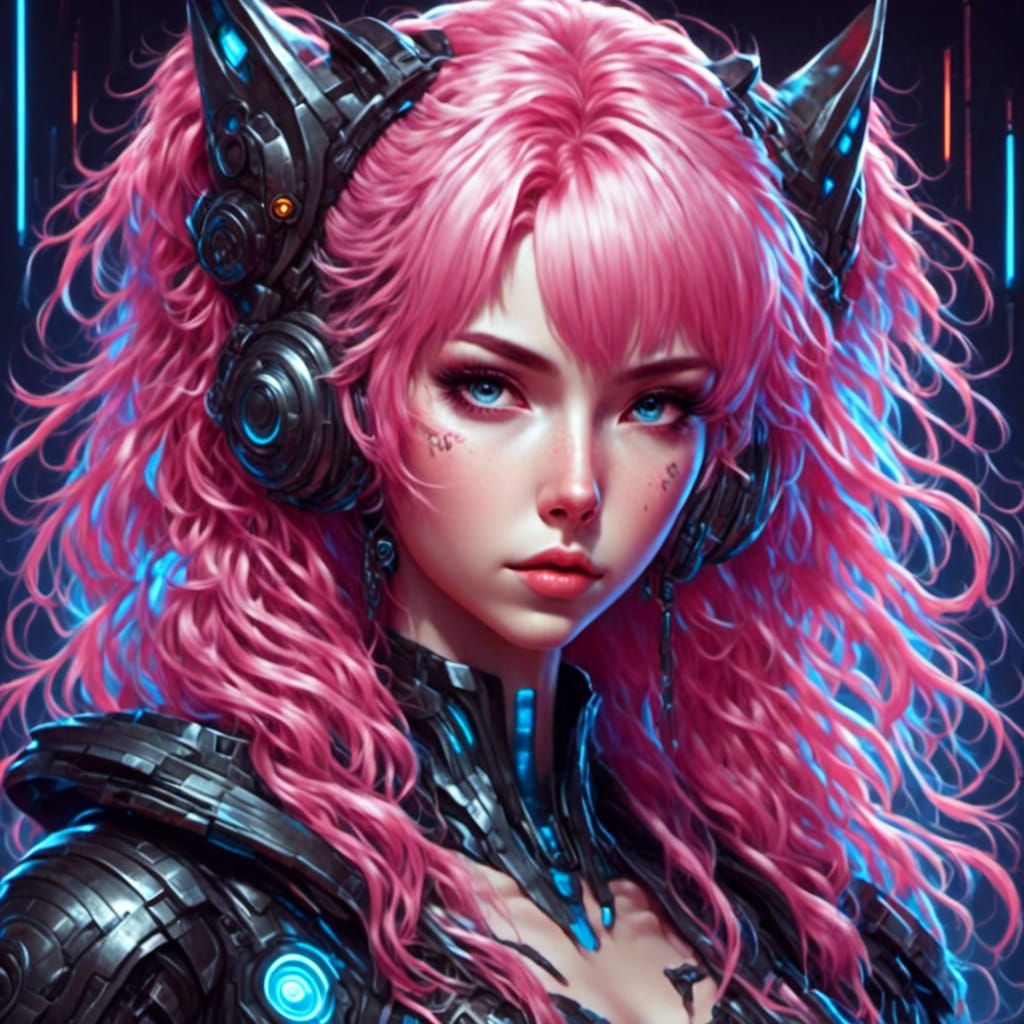 Kawaii Neko Girl from Star Wars in Anime Style