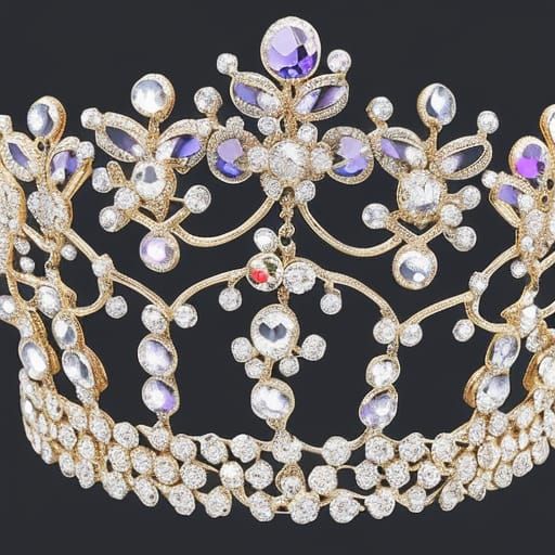 Ornate tiara encrusted with precious gems