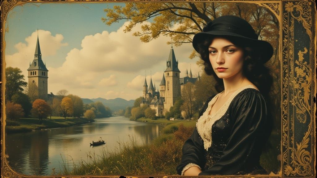 18th Century Germany on the Rhine in Romantic Style