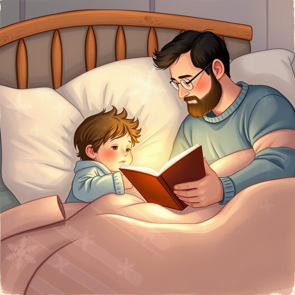Cozy Bedtime Story Illustration