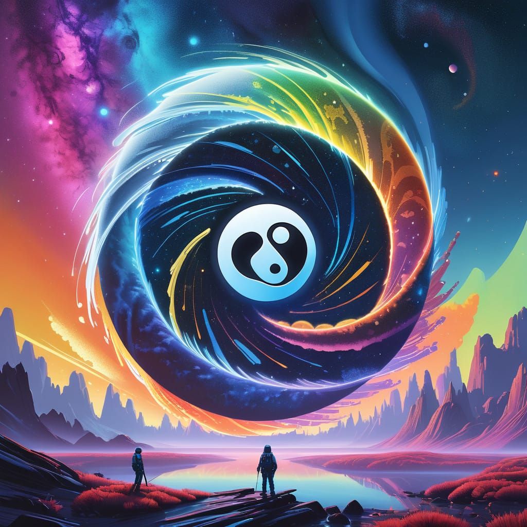 Ethereal Yin Yang Cosmic Vortex