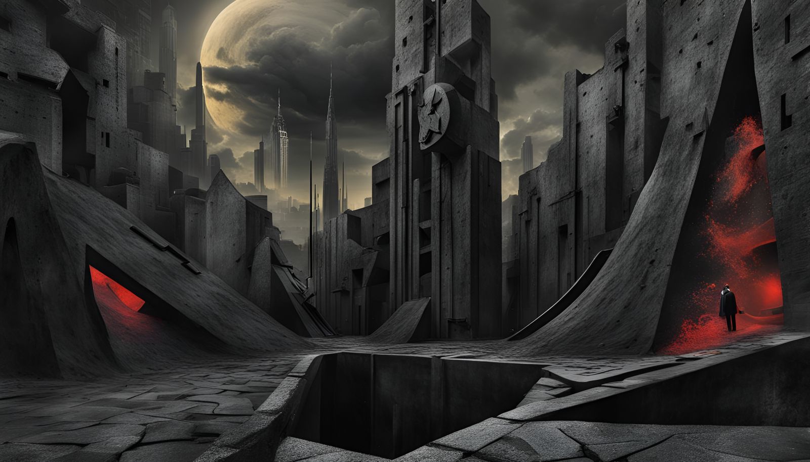 Surreal Abstract Art: Grief and the Fall of Humanity