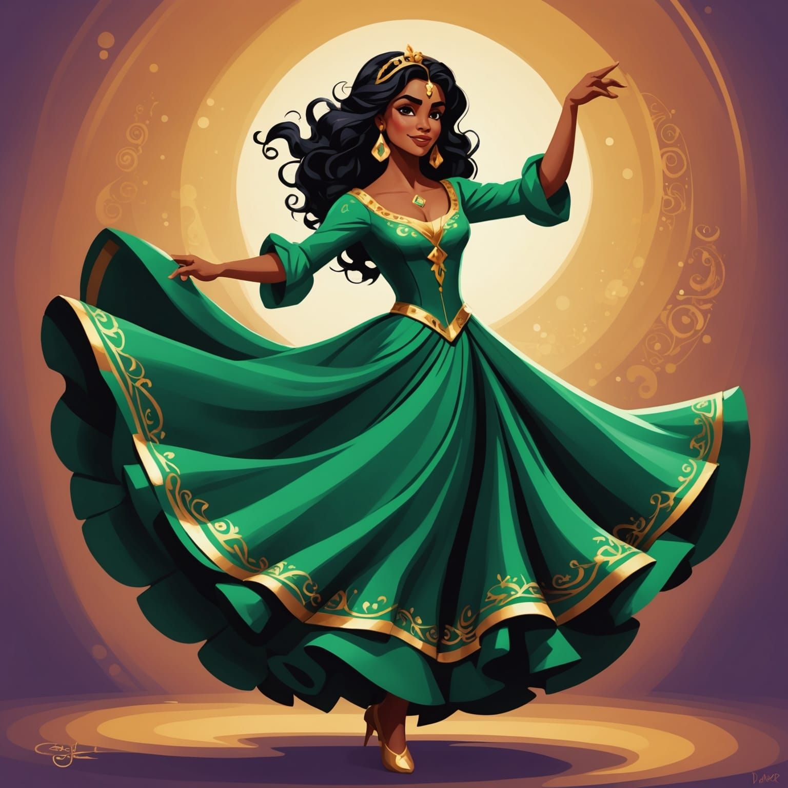 Esmeralda Dancing: An AI Interpretation