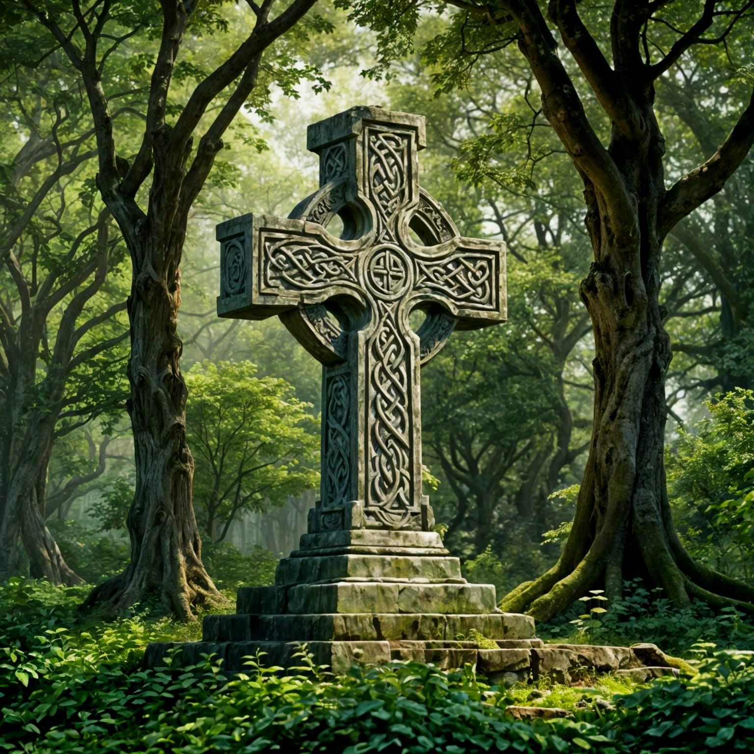 Ancient Celtic Cross Monument