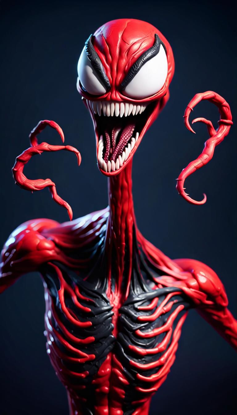Hyper Detailed Carnage Claymation in 3D Digital Art