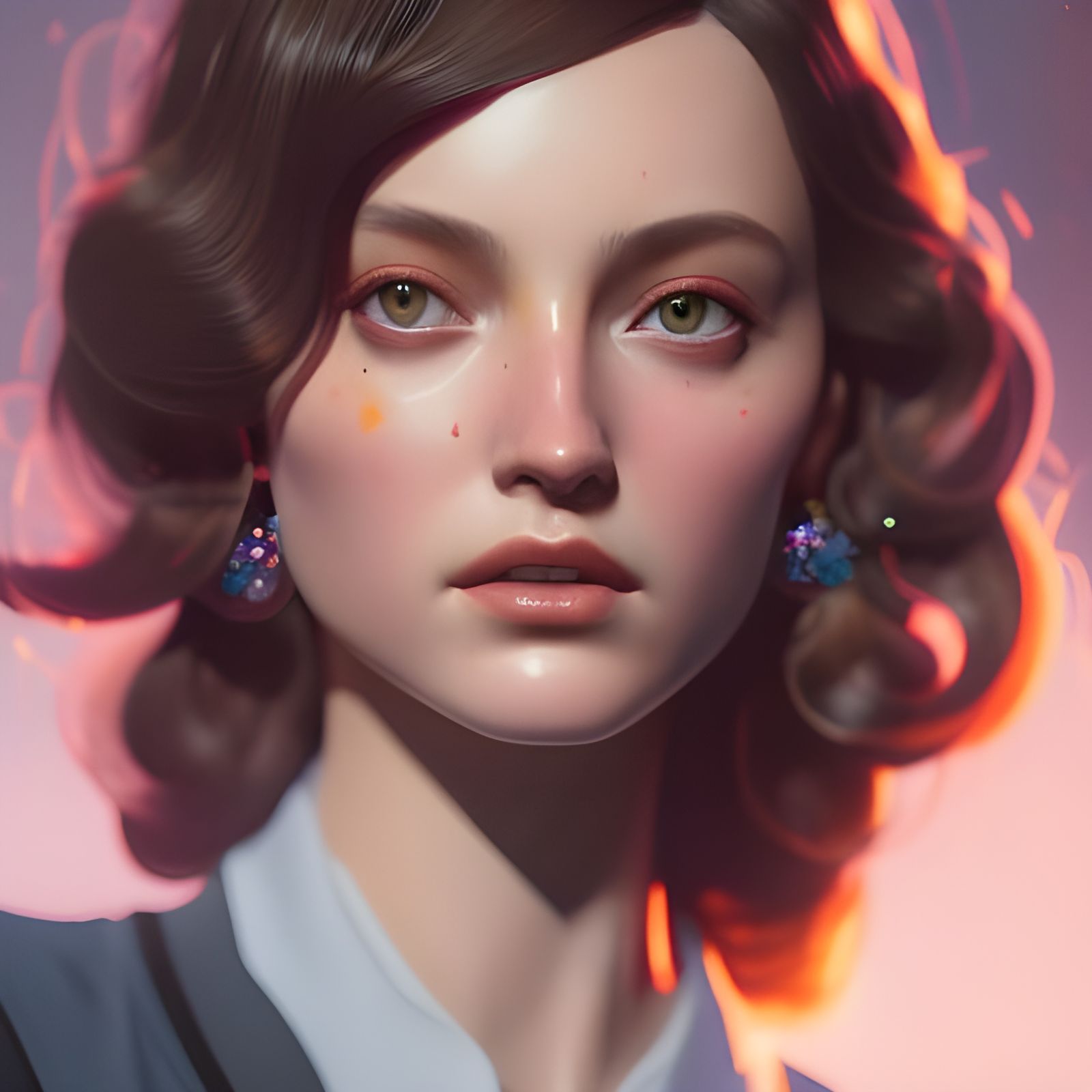 Penny Lane Portrait in Art Nouveau Style