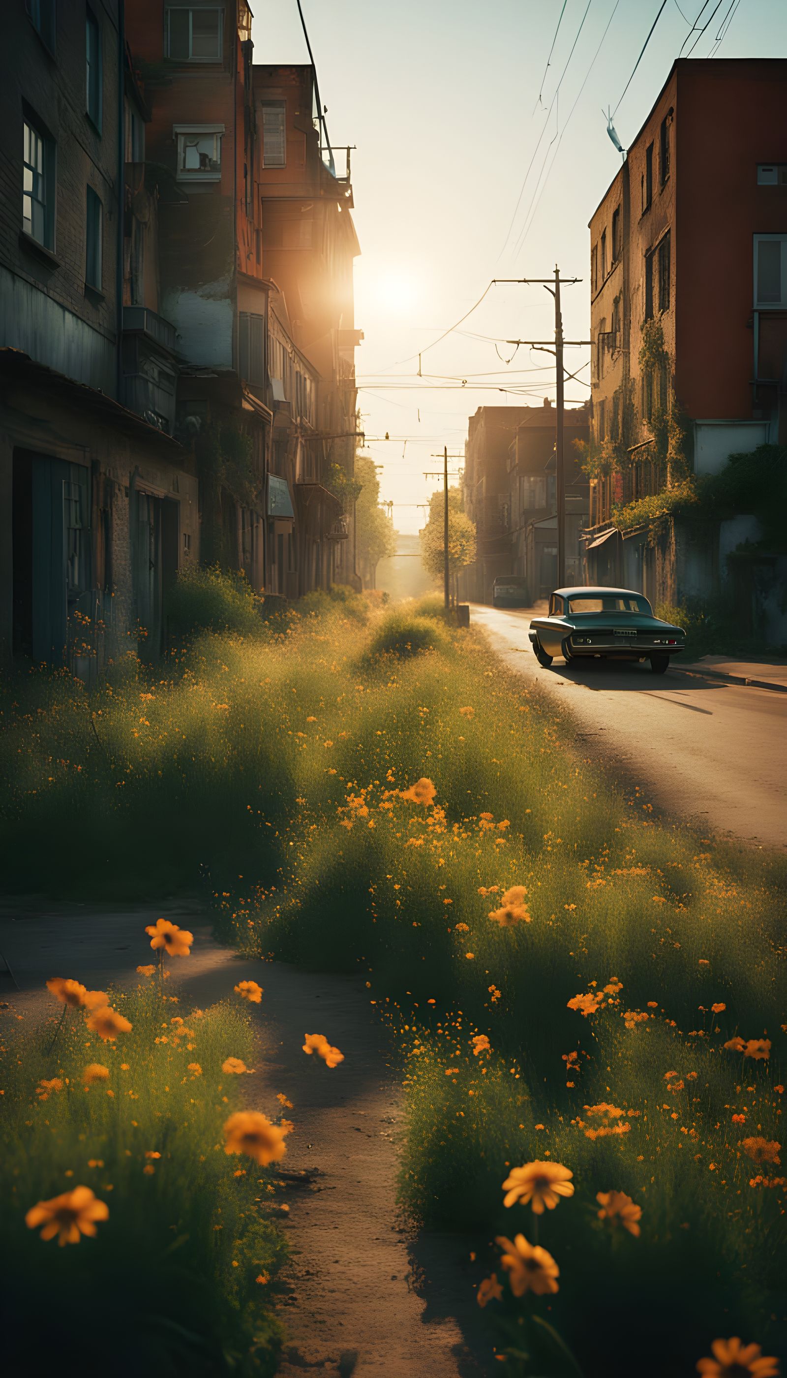 Post-Apocalyptic City Reclaimed by Nature