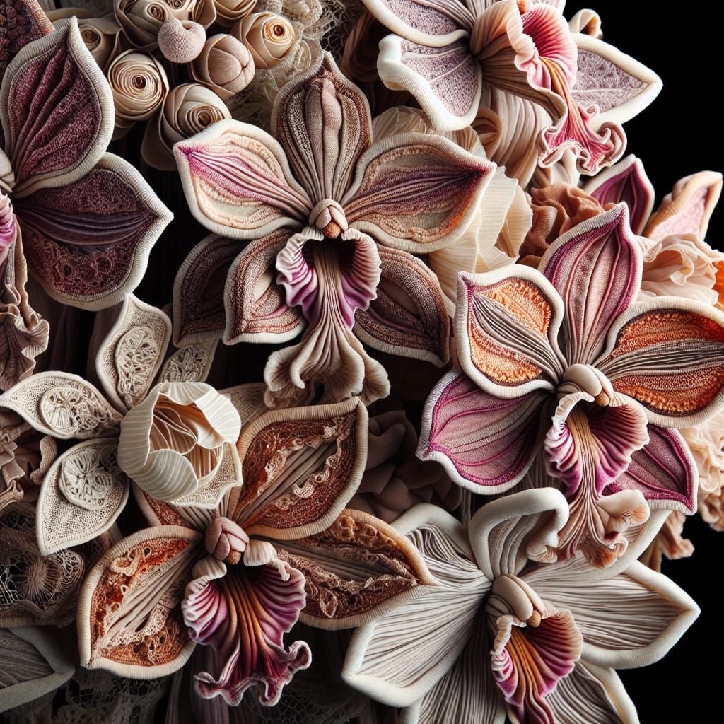 Fabric Orchids: A Close-Up Celebration of Textile Art