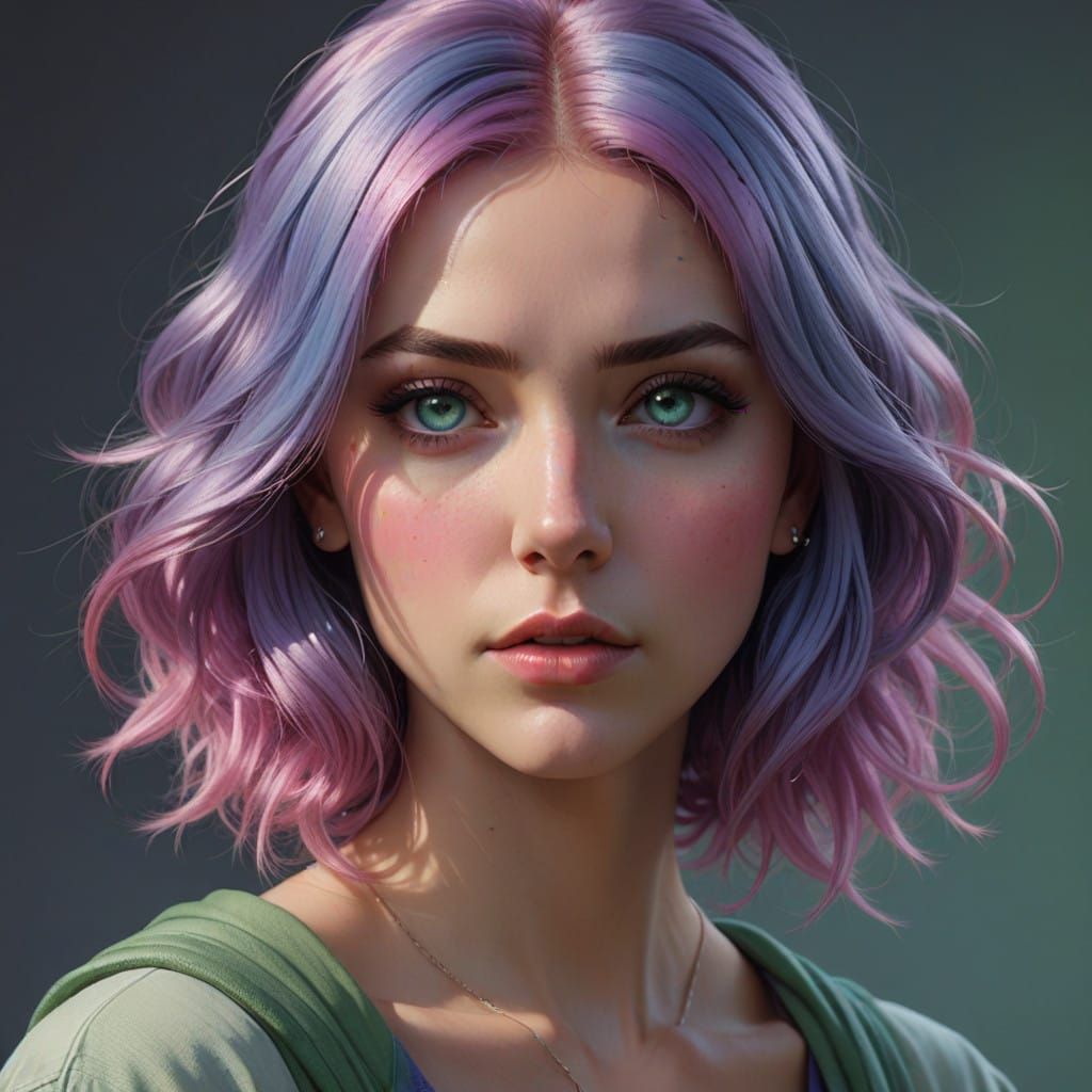 Dreamy Pastel Goddess in Triadic Hues