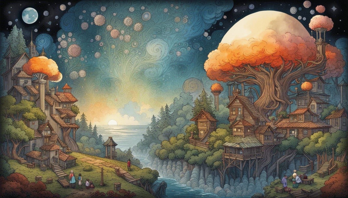 Earth Planet in Space with Glowing Flora