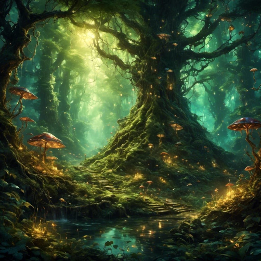 Enchanted Forest Canopy: A Glittery Elven Fantasy
