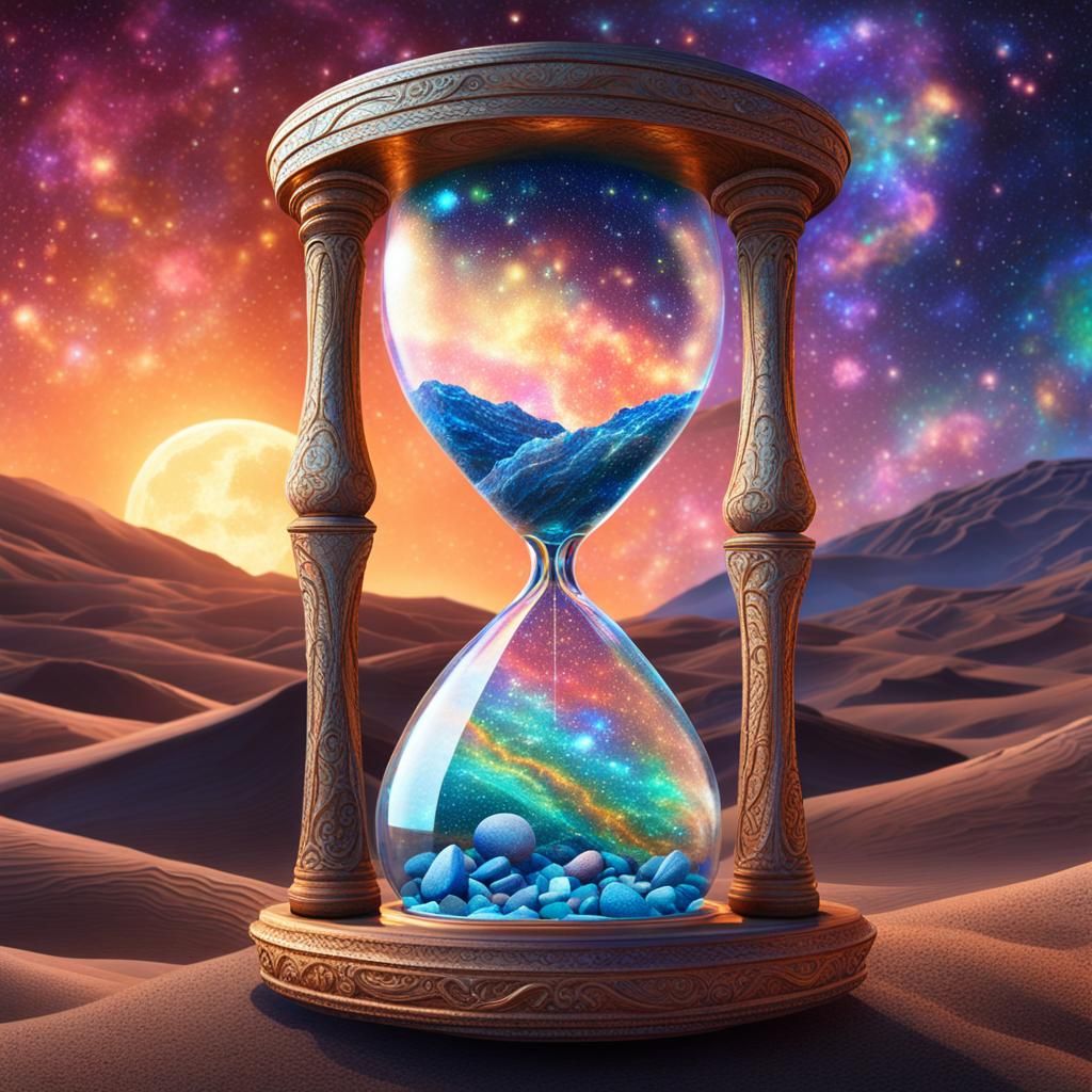 Hourglass, Sands of Time, Judge's Gavel: Astral Illustration