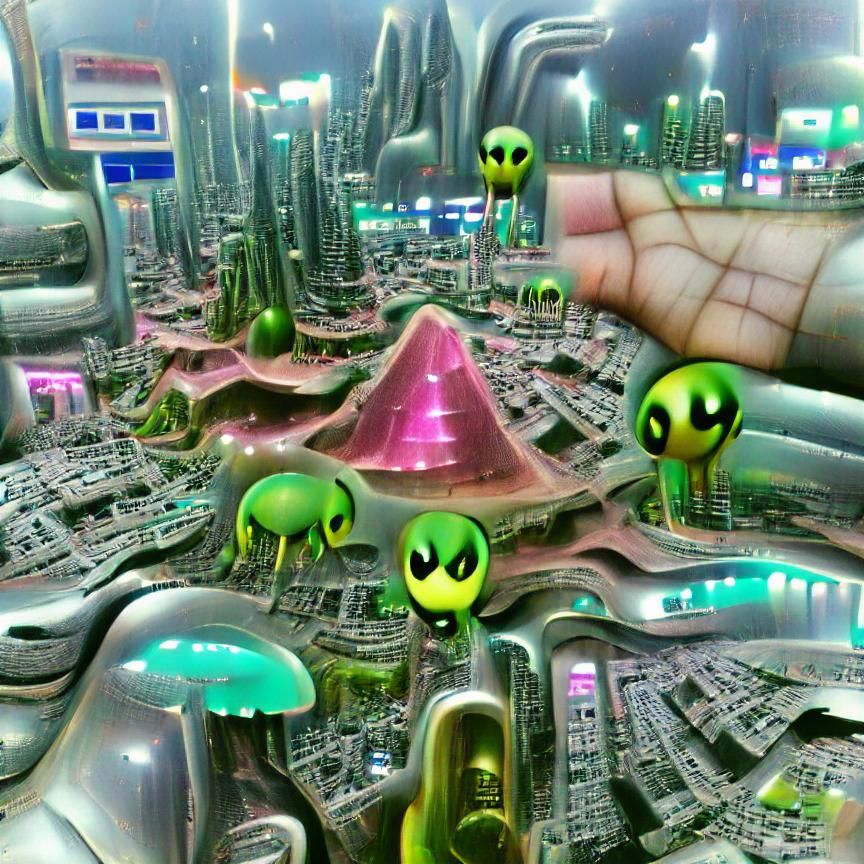 Alien Cityscape: An AI Interpretation