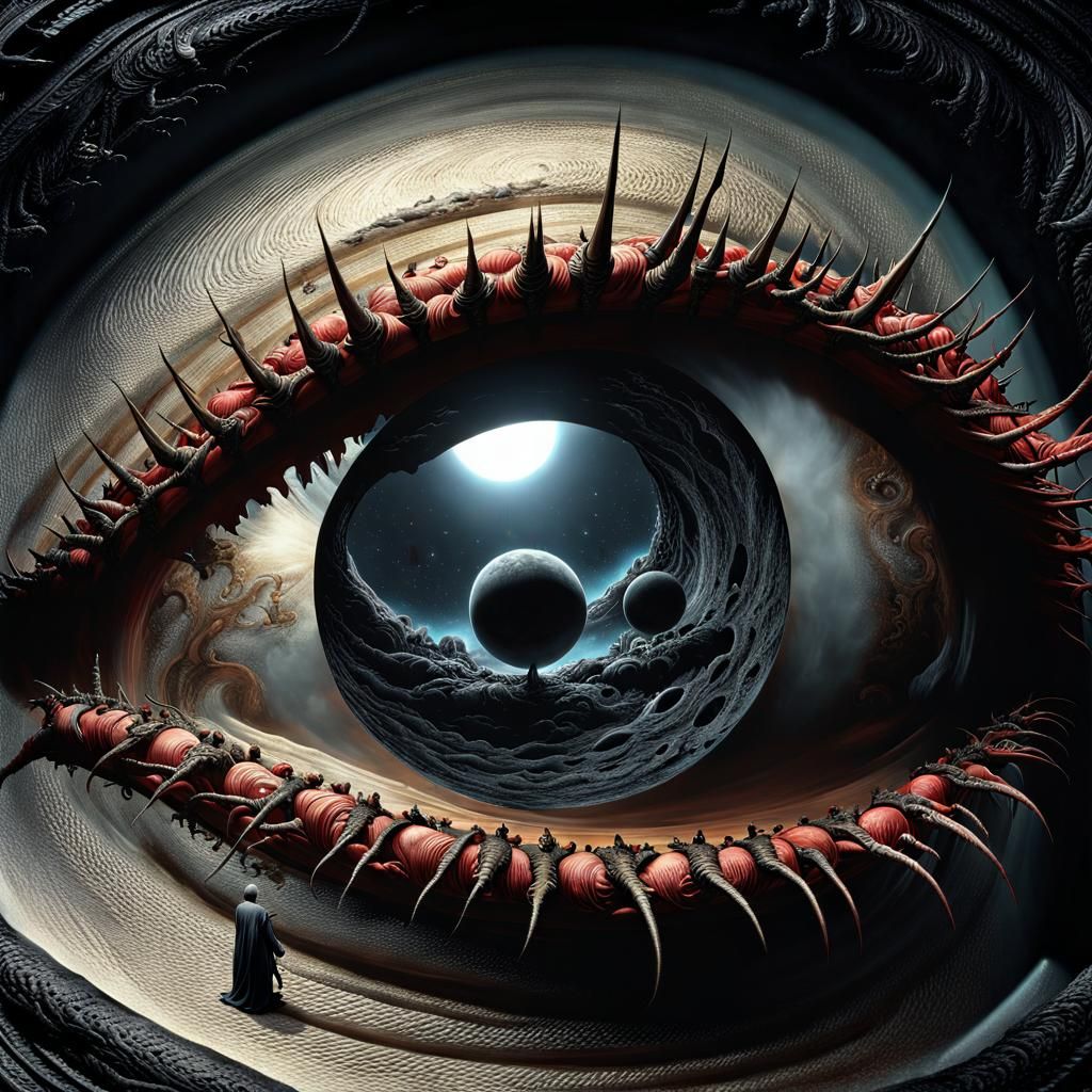 Nightmarish Cosmic Horror in Dark Fantasy Art