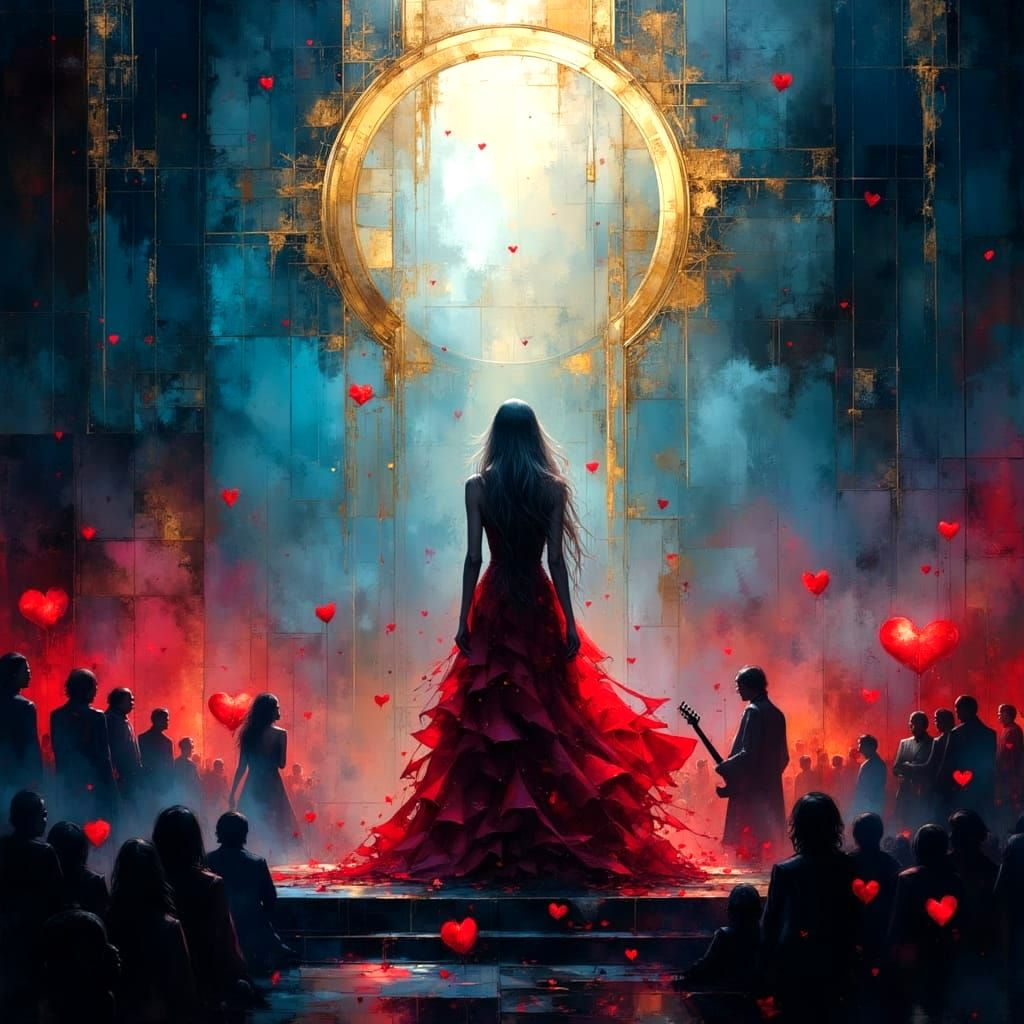 Magical Long-Haired Band with Crepuscular Rays