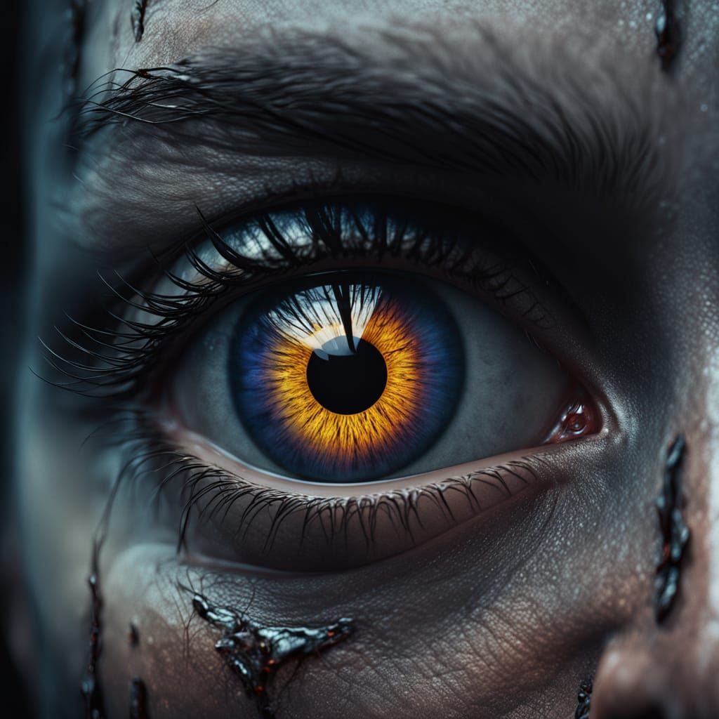 Dark Fantasy Eye of Providence in Vibrant, High-Contrast Col...