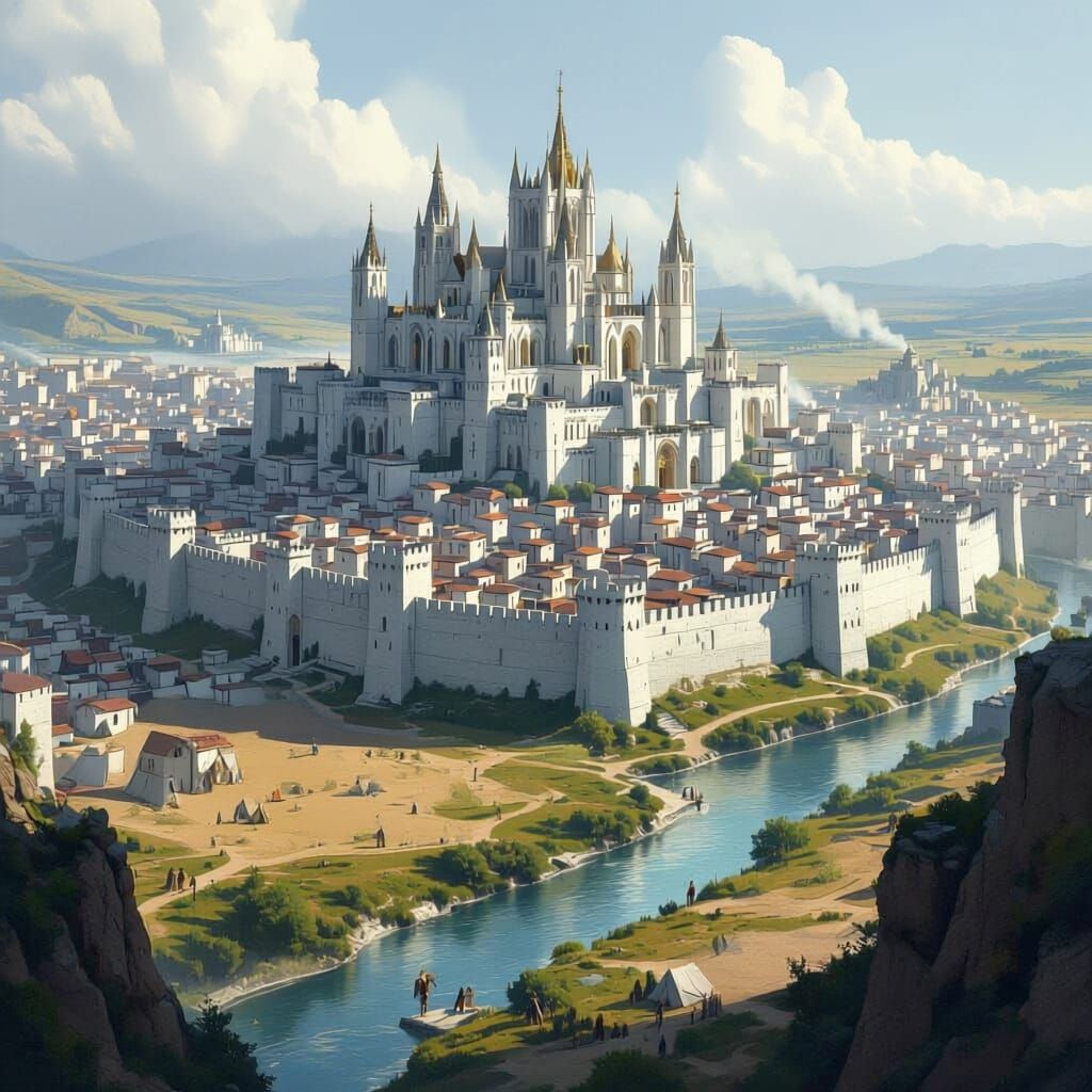 Bastione dell'Alba: Fantasy Capital City Concept Art