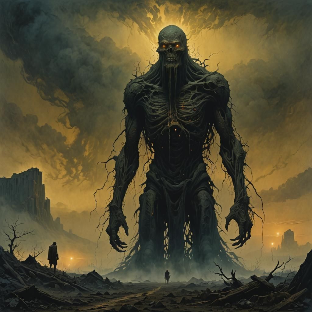 Misty Abomination in Desolate Wasteland: Beksiński-Inspired ...