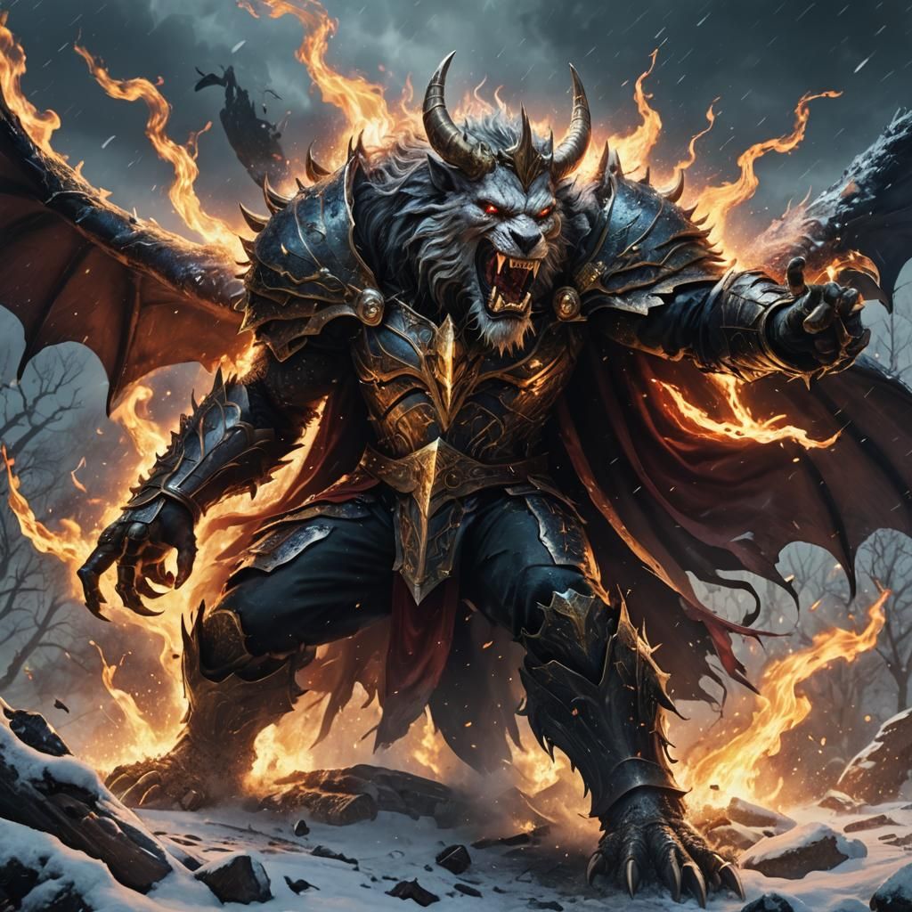 Epic King vs Vampire Battle in Hyperrealistic Style