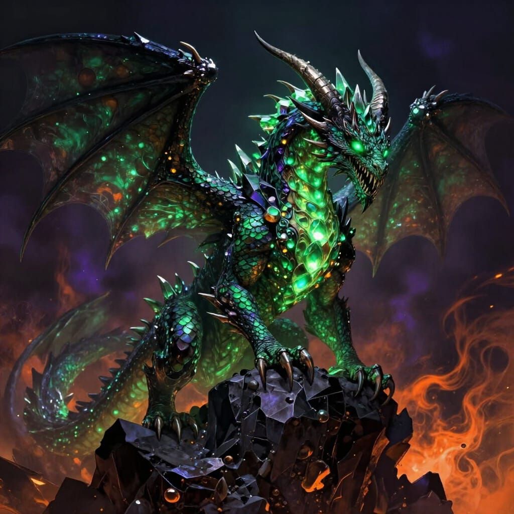 Radiant Dragon Art in Dark Fantasy Style