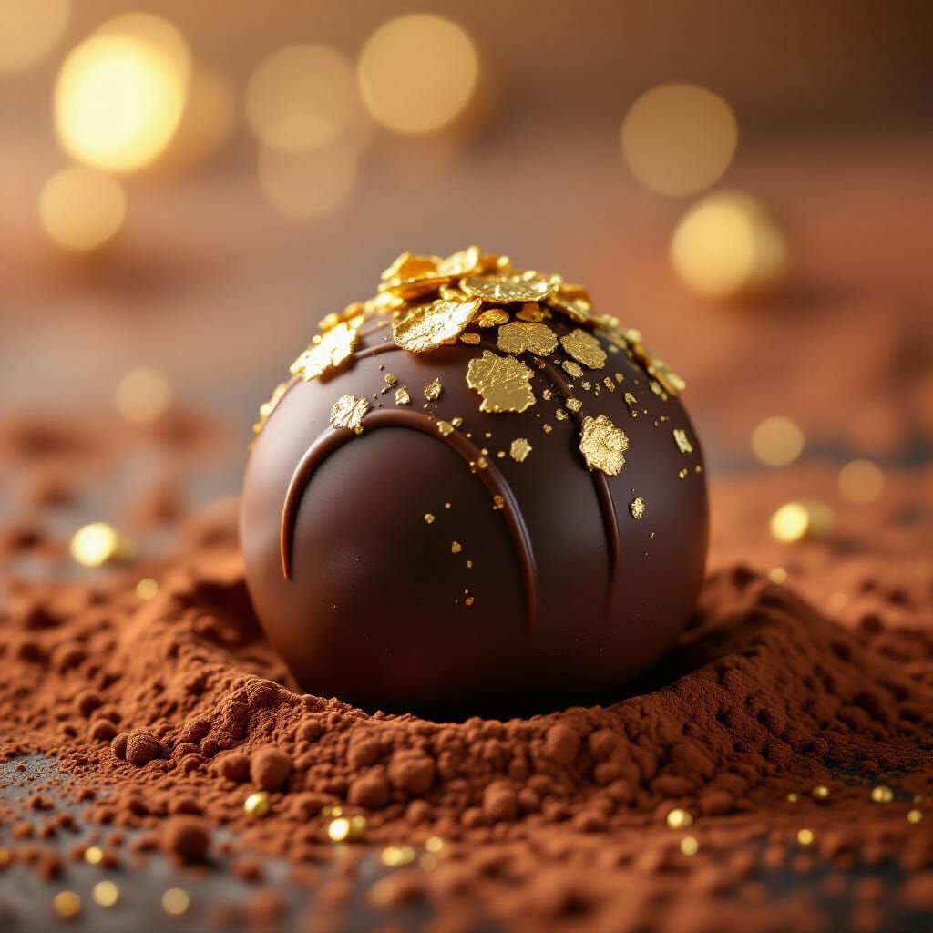 Decadent Chocolate Truffle with Gold Leaf