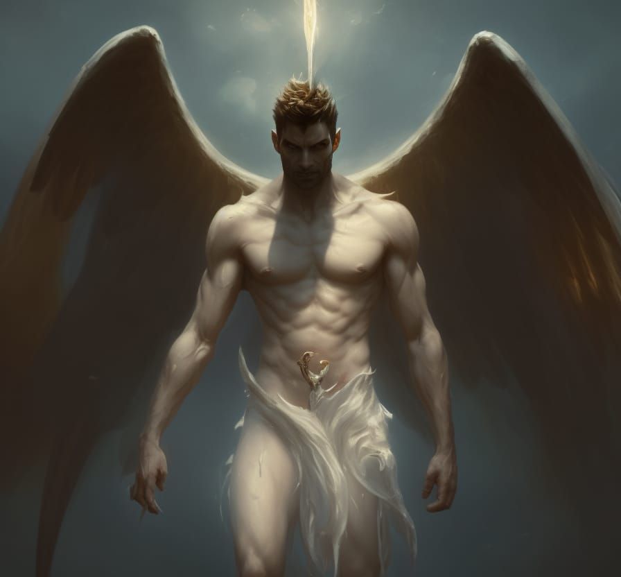 Lucifer: A Dark Fantasy Angel in 8K Resolution