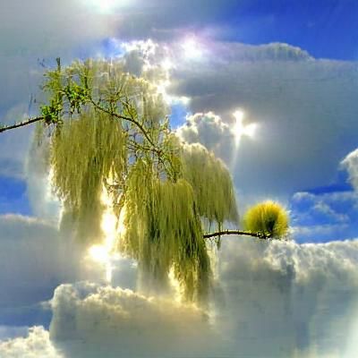 Willow Tree in Divine Sunshine
